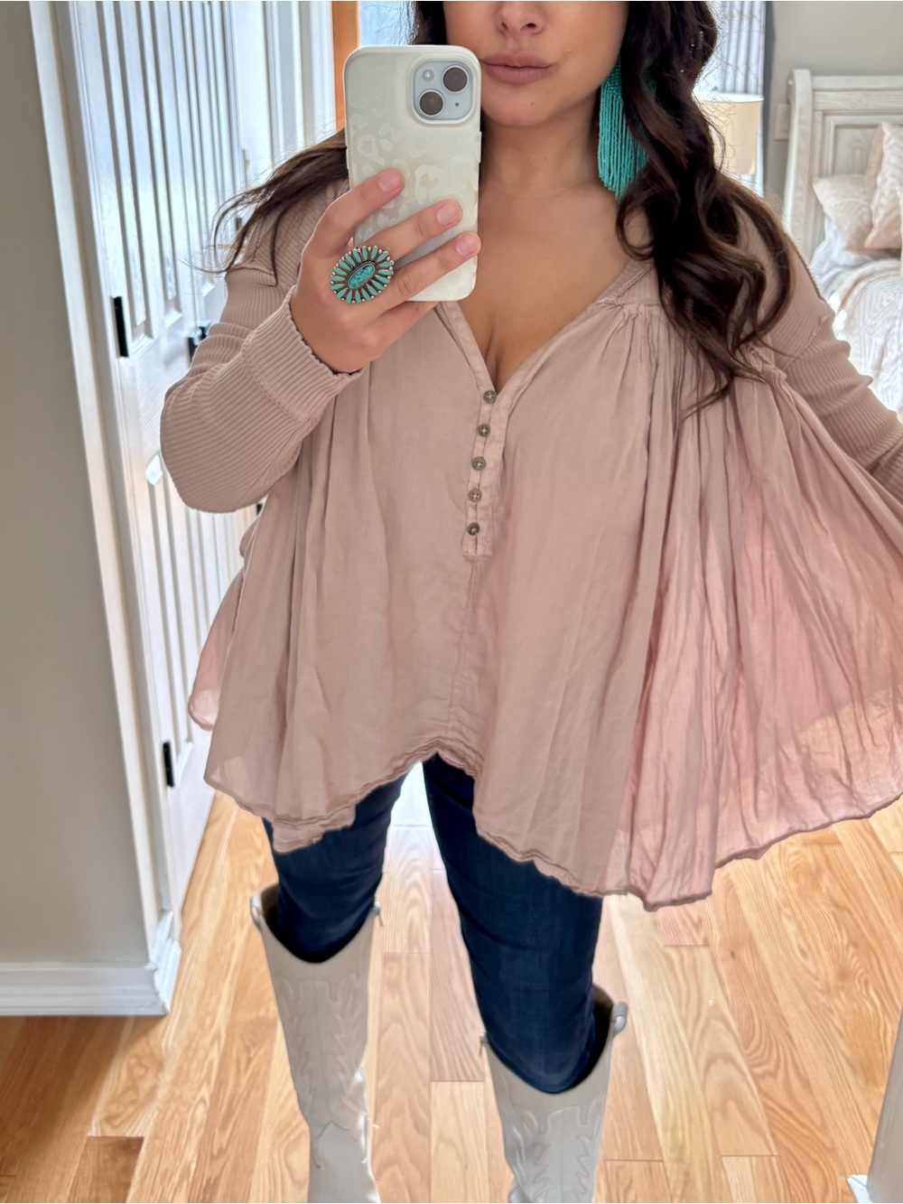 Free people oversized handkerchief Henley